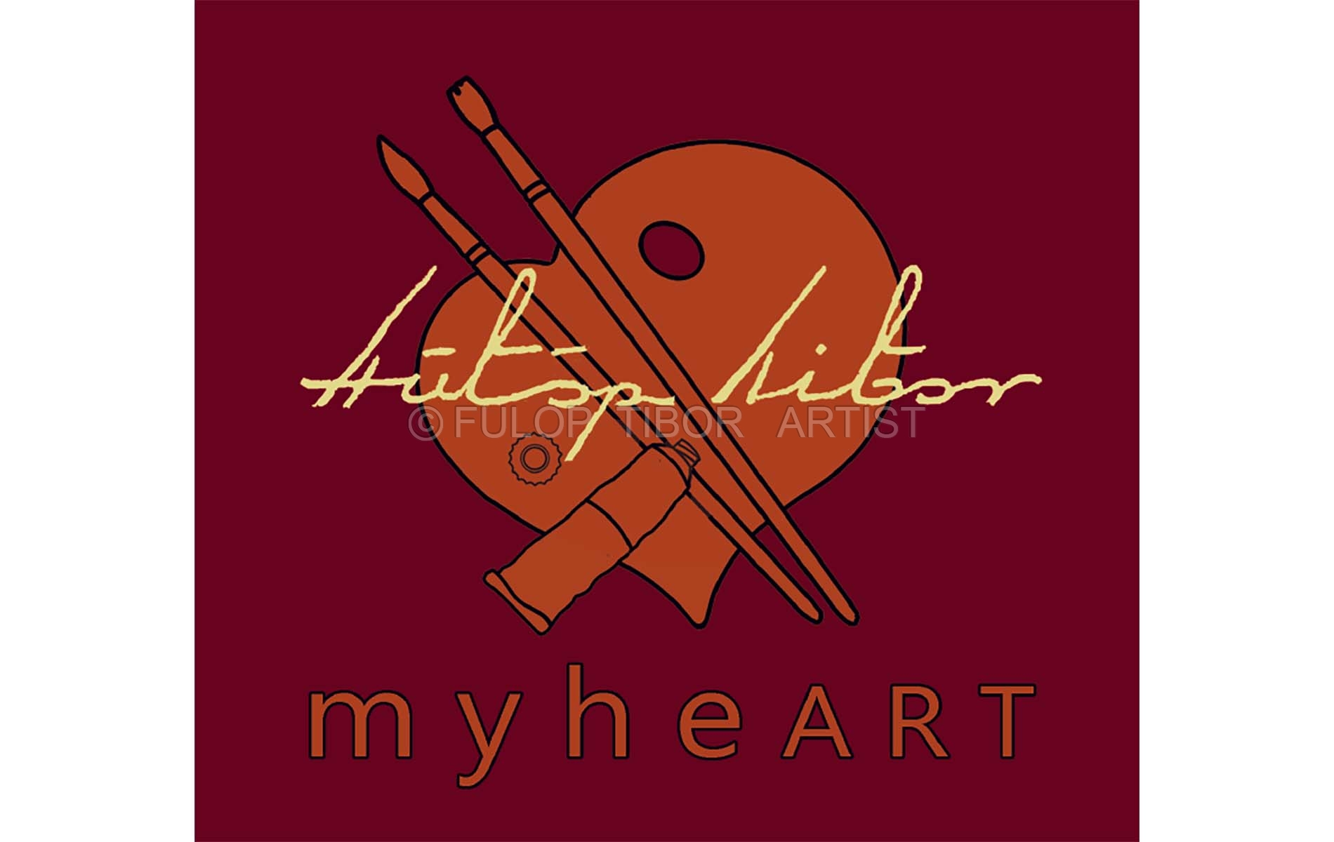 The logo for myheART the gallery by Fulop Tibor