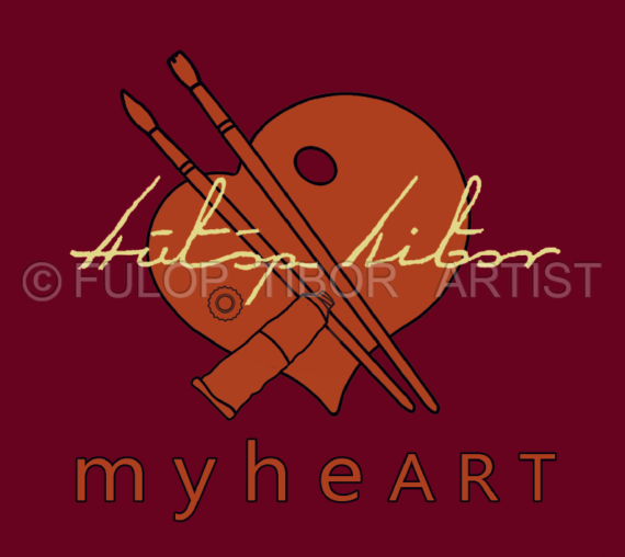 The logo for myheART the gallery by Fulop Tibor