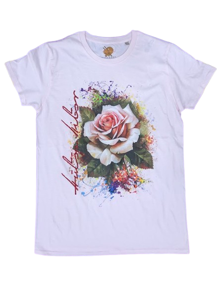 Pink Rose-Light Pink-T-shirt-cotton